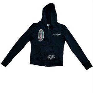 OG Ed Hardy Mother Mary zip up